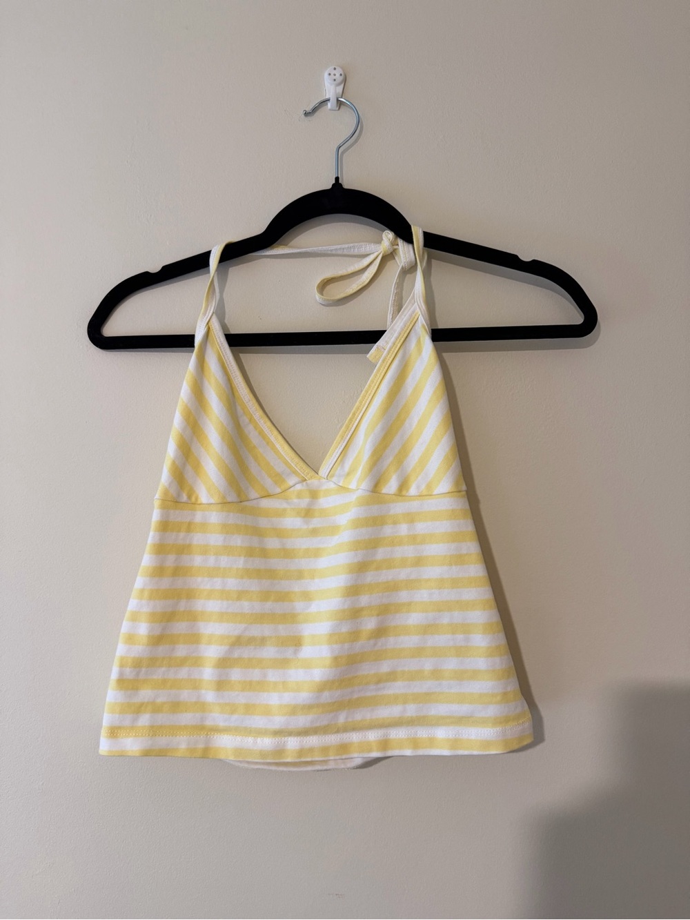 Wild Fable Yellow & White Striped Halter Top